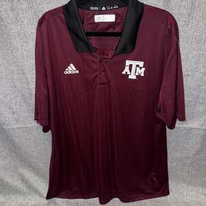 Adidas Texas A&M Aggies Men's 2XL Maroon Climalite Team Issue Golf Polo Shirt